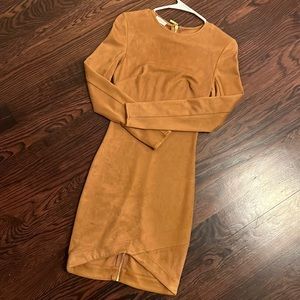 House of CB suede tan dress